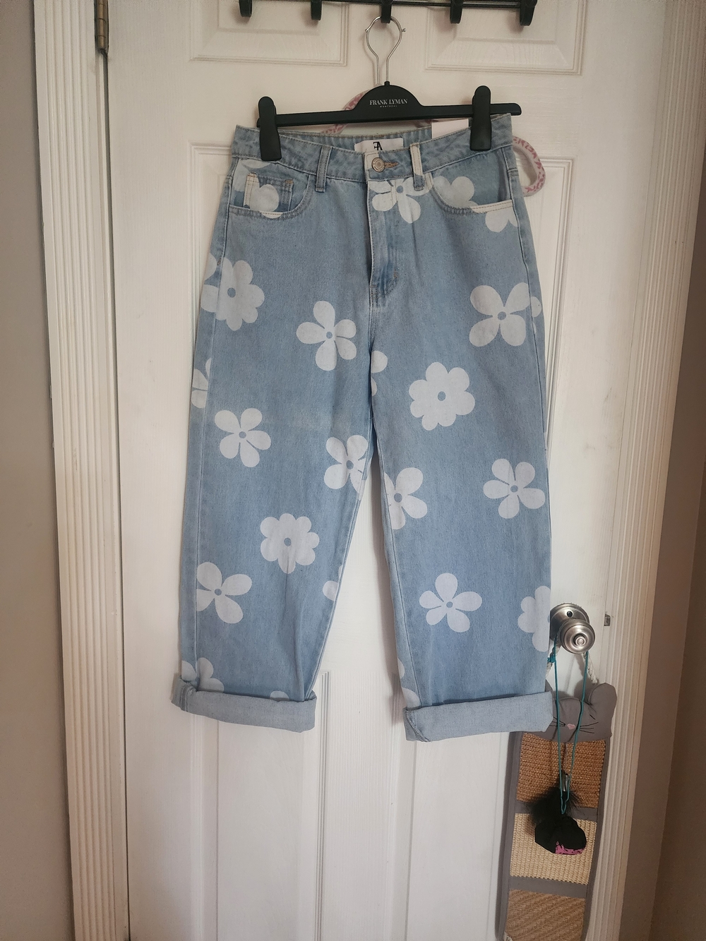 Light Blue Floral Print Women’s Jeans